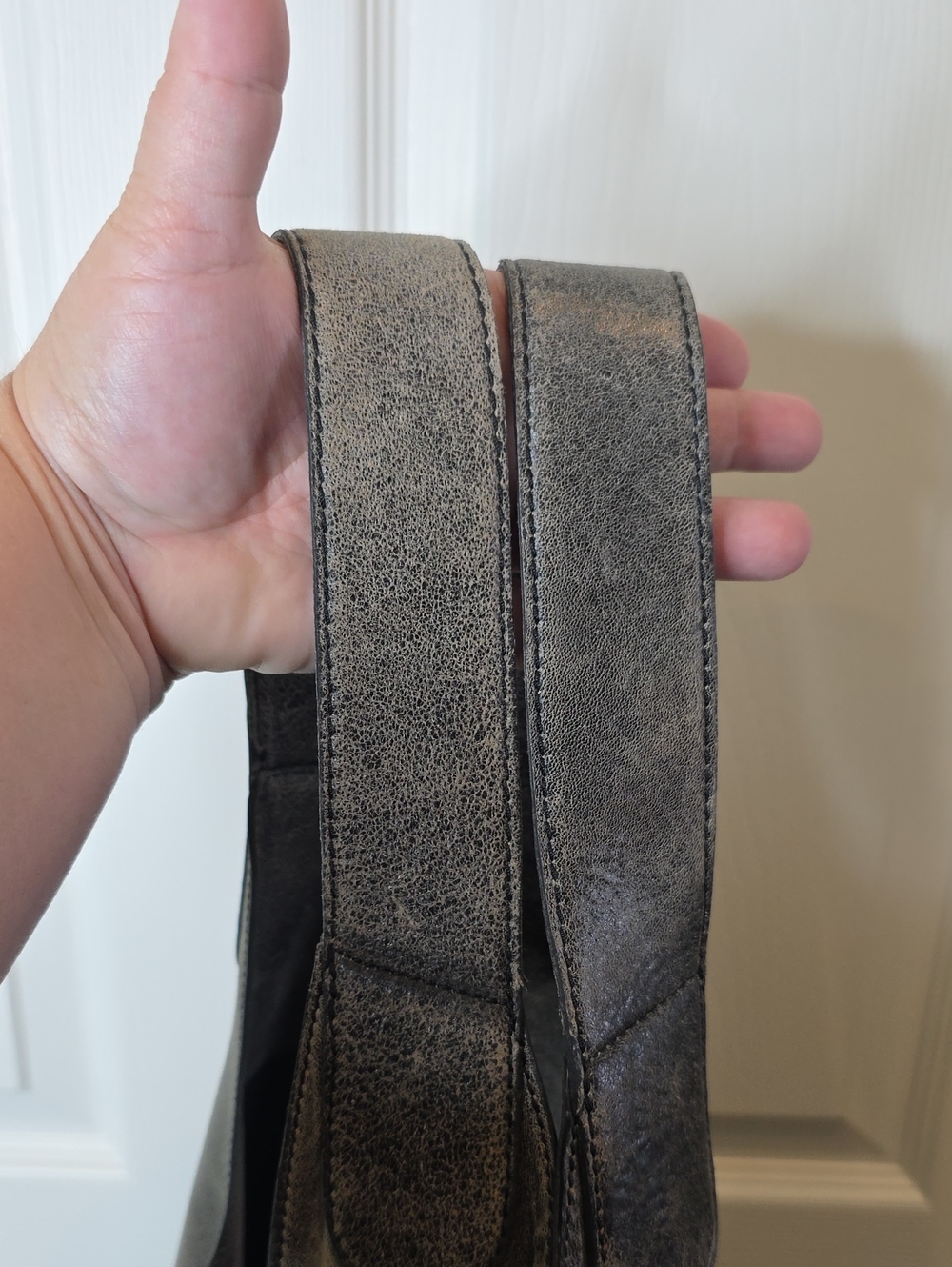 Free People Hadley Distress Slouchy Oversized Distressed Shoulder Bag Tote - Picture 6 of 13